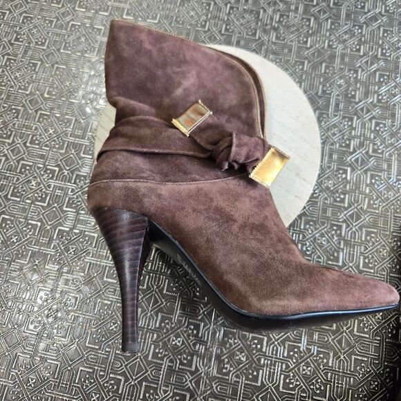 🐢 Colin Stuart Suede Pumps/ Booties Size 5B - Picture 12 of 17